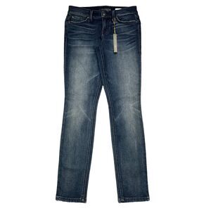 NWT Level 99 Mid Rise Liza Skinny Jeans 25 (27x29.5) Blue Stretch Denim Womens